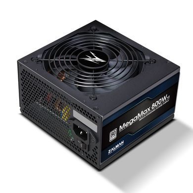 Zalman Блок питания Megamax (800W), 83%, 80+ White, 120mm, 1xMB 24pin(20+4), 2xCPU (8pin+(4+4)pin), 4xMolex, 8xSATA, 4xPCIe 8pin(6+2) ZM800-TXII фото