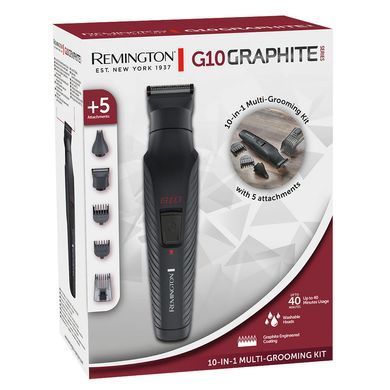 Remington Набір для стрижки Graphite, для голови, вусів, бороди,носа і тіла, акум., насадок-5, чорний PG2100 фото