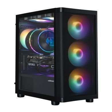 Zalman Корпус Zalman M4 SE без БП, 1xUSB3.0, 2xUSB2.0, 6x120мм FRGB, VGA 320мм, LCS ready, TG Side Panel, mATX, чорний M4SEBLACK фото
