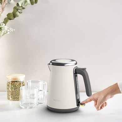 Tefal Электрочайник Collection 1.7л, Strix, нерж. сталь, белый KI666AE0 фото