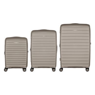 2E Набір валіз 2E, Aero, поліпропілен, (L+M+S),TSA, 4 колеса, EXP, сіро-коричневий 2E-SPP-AERO-SET3-TP фото