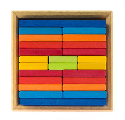 Конструктор nic деревянный Разноцветная пластина NIC523346 фото