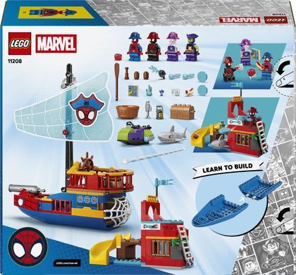 LEGO Конструктор LEGO Spidey Піратський корабель команди Павука 11208- фото