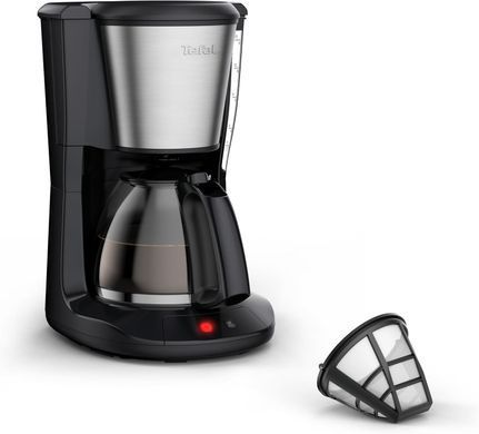 Tefal Кавоварка Tefal крапельна Subito 1.25л, мелена, чорно-сріблястий CM5S1DE0 фото