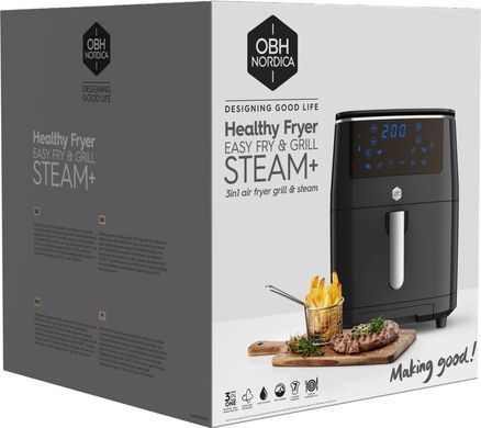 Tefal Мультипіч OBH Nordica Fry&Steam Black, 1700Вт, чаша-6.5л, сенс. управл, от 80&deg;C до 200&deg;C, пластик, черный FW2018S0 фото
