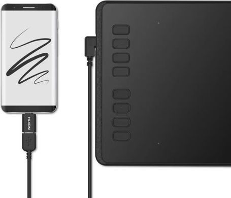 Huion Графический планшет 8.7"x5.4" H950P, microUSB, черный H950P фото