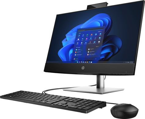 HP Комп'ютер персональний моноблок ProOne 440-G9 23.8" FHD IPS AG, Intel i5-12400T, 8GB, F256GB+1Tb, UMA, WiFi, кл+м, 2р, DOS, чорний 6D379EA фото