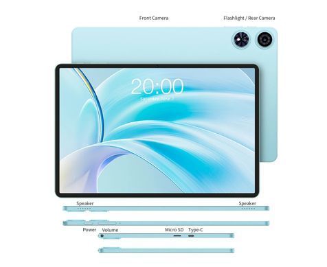 TECLAST Планшет P50 KIT 11" 4ГБ, 128ГБ, 7000мА&bull;ч, Android, голубой 6940709688519 фото
