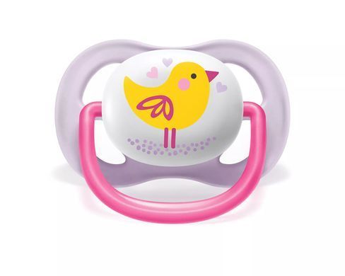 AVENT Пустышка ортодонтическая Ultra Air Animal для девочек 0-6 мес 2шт SCF080/06 фото