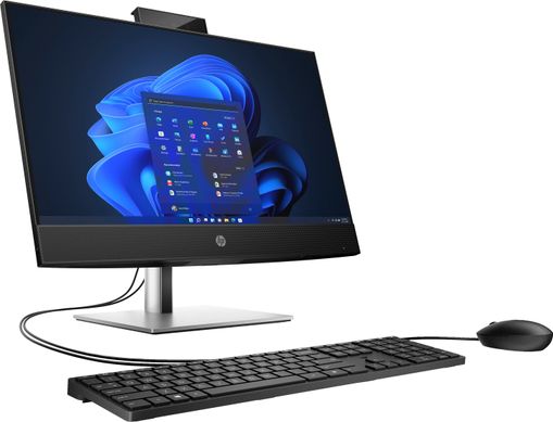 HP Комп'ютер персональний моноблок ProOne 440-G9 23.8" FHD IPS AG, Intel i5-12400T, 8GB, F256GB+1Tb, UMA, WiFi, кл+м, 2р, DOS, чорний 6D379EA фото