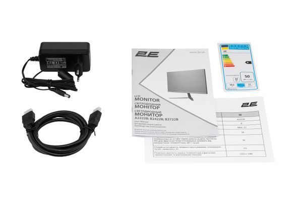 Монитор 2E 21.5" A2222B D-Sub, HDMI, MM, VA, 75Hz 2E-A2222B-01.UA фото
