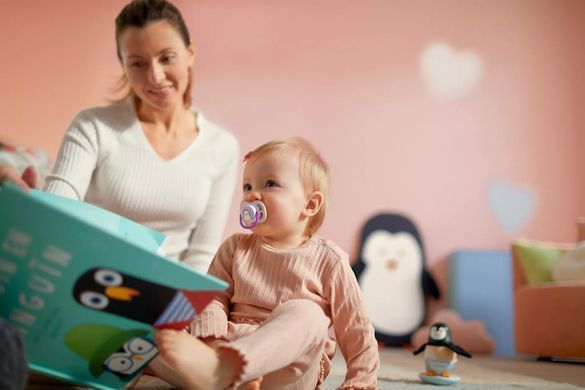 AVENT Пустышка ортодонтическая Ultra Air Animal для девочек 0-6 мес 2шт SCF080/06 фото