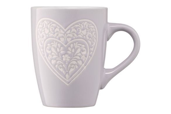 ARDESTO Чашка Heart, 330 мл, серая, керамика AR3467GR фото