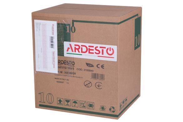 ARDESTO Водонагрівач електр. компакт, 10л, 1,2кВт, монтаж під мийкою, мех. кер-ння, B, Італія, білий