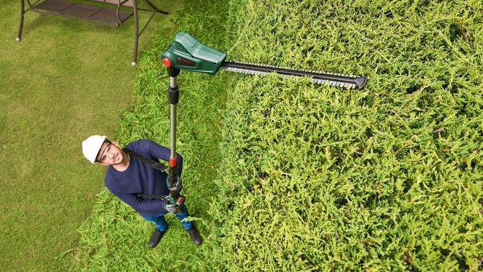 Bosch Кущоріз акумуляторний UniversalHedgePole 18 18В 43см крок різу 16мм 3.6кг без АКБ та ЗП 0.600.8B3.001 фото