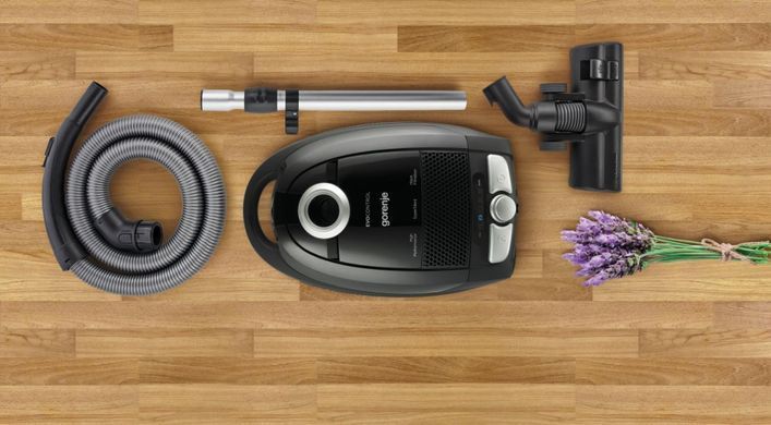 Gorenje Пилосос Gorenje мішковий, 800Вт, конт пил -3л, HEPA, телескоп трубка, чорний VCE21ECBK фото