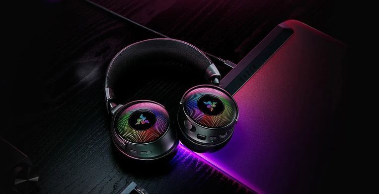 Razer Гарнитура игровая Kraken V4 Pro, mini-jack/USB-A/BT/WL, RGB, чёрный RZ04-05160100-R3M1 фото
