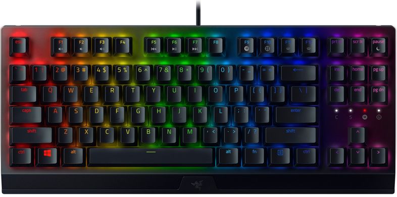 Razer Клавіатура механічна BlackWidow V3 TKL 87key, Green Switch, USB-A, EN/RU, RGB, чорний RZ03-03490700-R3R1 фото