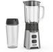 Tefal Блендер стаціонарний Minimix Glass 400Вт, чаша-700мл, ємність для смузі to go, скло, сірий