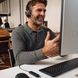 Poly Гарнитура компьютерная стерео On-ear HP Mission 825, USB-A, USB-C, 4 x Uni-mic, ANC, Beamforming, AI noise cancelling, Teams, Zoom, Google Meet, черный 3 - магазин Coolbaba Toys