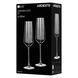ARDESTO Champagne glasses set Black Mars 270ml, 2pcs, glass, grey 5 - магазин Coolbaba Toys