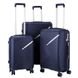 Набор пластиковых чемоданов 2E, SIGMA,(L+M+S), 4 колеса, тёмно-синий 1 - магазин Coolbaba Toys