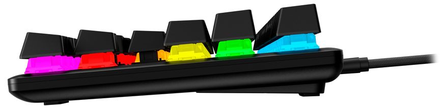 Клавіатура HyperX Alloy Origins Core PBT Aqua USB RGB ENG/RU Black 639N9AA фото