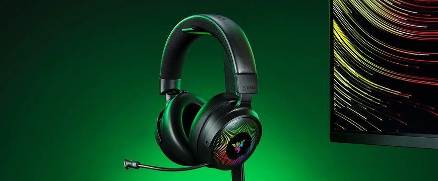 Razer Гарнитура игровая Kraken V4 Pro, mini-jack/USB-A/BT/WL, RGB, чёрный RZ04-05160100-R3M1 фото