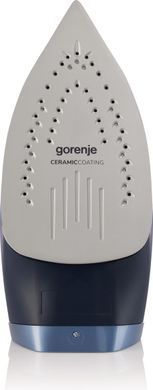 Gorenje Утюг, 3250Вт, 420мл, паровой удар -250гр, верт. отпаривание, антинакипь, автоотключение, керам. подошва, чорно-синій SIH3200DB фото