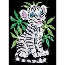 Набор для творчества Sequin Art RED Белый тигр Тоби SA0906 фото