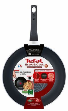 Tefal Сковорода ВОК Start&Cook, 28см, алюминий, бакелит, черный C2721953 фото