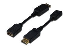 Digitus DisplayPort to HDMI (AM/AF) 0.15m Black AK-340408-001-S фото