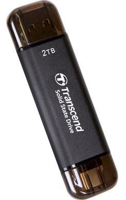 Transcend Портативний SSD Transcend 2TB USB 3.1 Gen 2 Type-A + Type-C ESD310 Чорний TS2TESD310C фото
