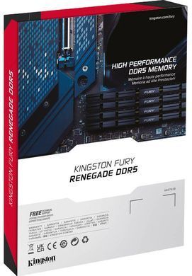Kingston Память ПК DDR5 32GB KIT (16GBx2) 8000 FURY Renegade XMP Серый KF580C38RSK2-32 фото