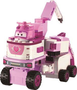 Super Wings Конструктор-трансформер Small Blocks 2-in-1 Buildable Transforming Vehicle Dizzy, Діззі EU385006 фото