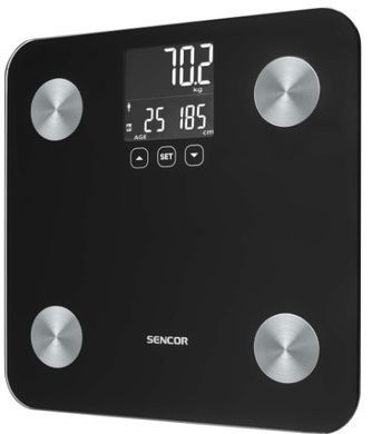 Sencor Ваги підлогові, 180 кг, AAAx3, скло, чорний SBS6026BK фото