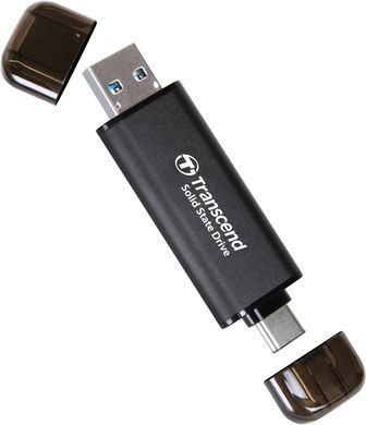 Transcend Портативний SSD Transcend 2TB USB 3.1 Gen 2 Type-A + Type-C ESD310 Чорний TS2TESD310C фото