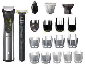 Philips Триммер Series 9000 для бороды, усов,головы, тела, интим.зон, акум., насадок-20, OneBlade в компл., сталь, серый MG9555/15 фото