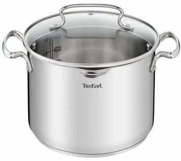 Кастрюля Tefal Duetto+, с крышкой, 6 л, нержавеющая сталь G7197956 фото