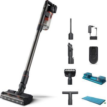 Philips Пылесос беспроводный Aqua Plus, влажная уборка, конт пыль -0.6л, автон. раб. до 80мин, вес-1.7кг, турборежим, черный XC7055/01 фото