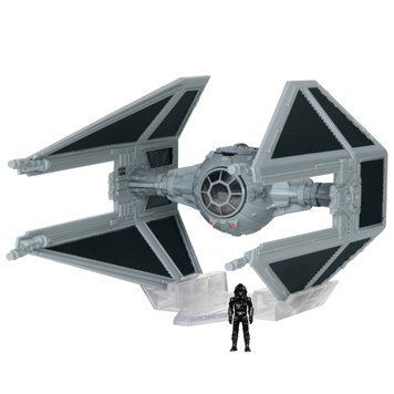 Star Wars Игровая коллекционная фигурка Small Vehicle Транспорт и фигурка TIE Interceptor 7.5см SWJ0078 фото