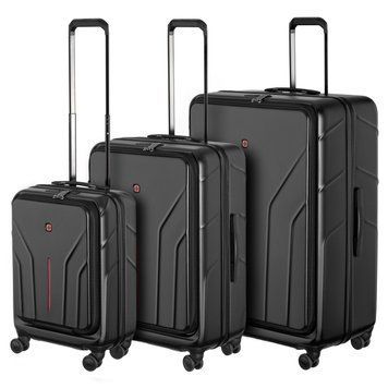 Wenger Набір валіз Wenger Amplix Hardside, полікарбонат, (S+M+L), TSA, 4 колеса, EXP, чорний 653335 фото