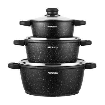 ARDESTO Cookware set Gemini Anzio, 6 pcs, aluminum, black AR1906AS фото
