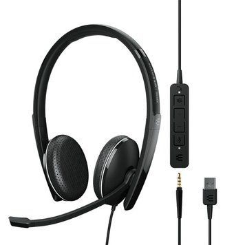 Sennheiser Гарнітура комп'ютерна стерео On-Ear ADAPT 165T USB II, 3.5мм/USB, односпрямований, сертифікат Microsoft Teams, 1.8м, Чорний 1000902 фото
