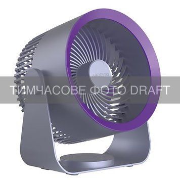 ARDESTO Вентилятор OneBreeze FT-M55GR настільний/настінний, 14см, акумулятор, USB-A Type-C, сірий