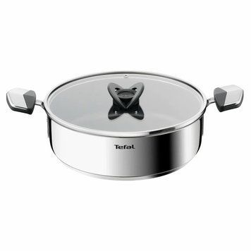 Tefal Saute pan Tefal Excellence+, with lid, 26 cm, stainless steel, glass, bakelite, black E3337145 фото