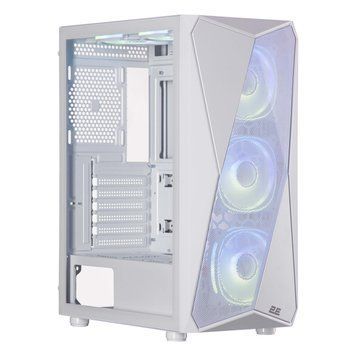 2E Gaming Корпус Aruba G3313W, без БЖ 1xUSB3.0, 2xUSB2.0, 5x120мм ARGB, VGA 300мм, LCS ready, HUB, TG Side Panel, ATX, білий 2E-G3313W фото