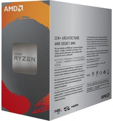 AMD Ryzen 3[Центральний процесор Ryzen 3 3200G 4C/4T 3.6/4.0GHz Boost 4Mb Radeon Vega 8 GPU Picasso AM4 65W Box] YD3200C5FHBOX фото