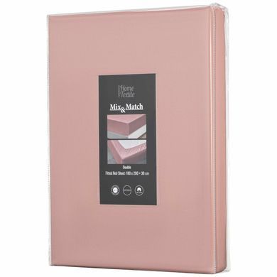 ARDESTO Простынь на резинке Mix&Match Premium, 180x200+30см, 100% хлопок, сатин, нюд