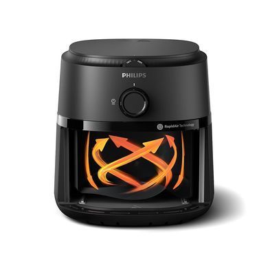 Philips Мультипечь Airfryer 1000 series S, 1500Вт, чаша-3.4л, механ. управл., пластик, черный NA110/00 фото